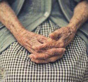 An older woman's hands